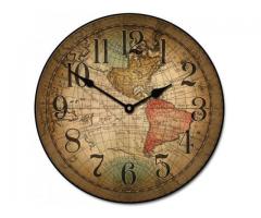 Louis de Vencenzo Map Clock: 17th Century Old World Map Clock (Joseph Tyler)