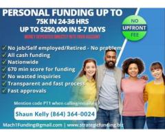  Unsecured Funding, up to $250,000. No upfront fees!