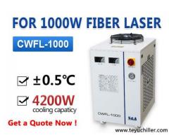 Air cooled laser water chiller for 1KW fiber laser cutting equipment